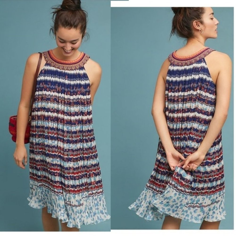 Anthropologie Temara Beaded Shift Dress